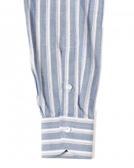 BORRIELLOコットンリネン ストライプ セミワイドカラー シャツ【GAIOLA/ガイオラ】mb_14l