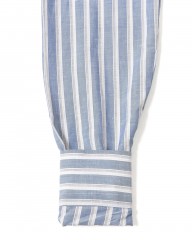 BORRIELLOコットンリネン ストライプ セミワイドカラー シャツ【GAIOLA/ガイオラ】mb_15l