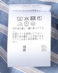 BORRIELLOコットンリネン ストライプ セミワイドカラー シャツ【GAIOLA/ガイオラ】mb_17l