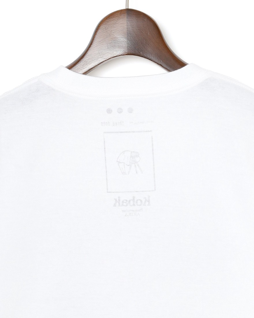 three dotsコットン グラフィックフォトTシャツ【wave chaser/Graphic tee】08l