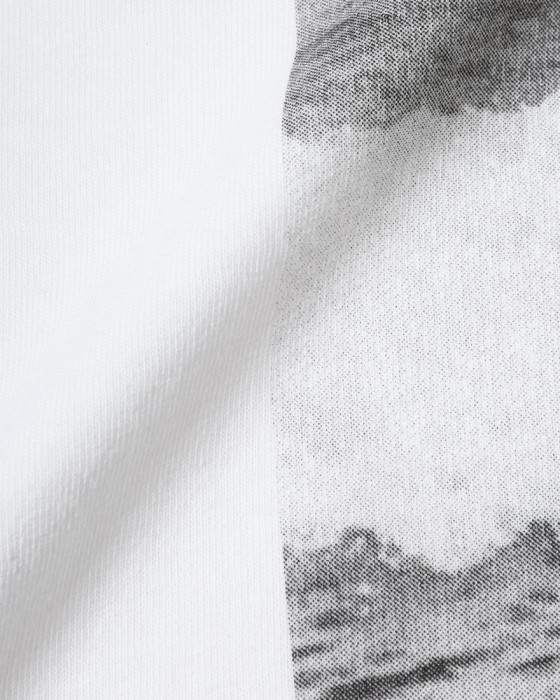 three dotsコットン グラフィックフォトTシャツ【wave chaser/Graphic tee】12l