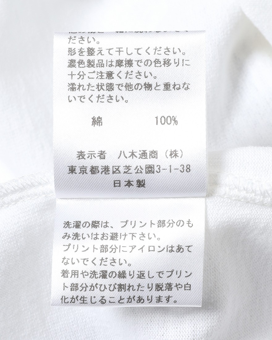 three dotsコットン グラフィックフォトTシャツ【wave chaser/Graphic tee】14l