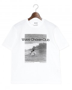コットン グラフィックフォトTシャツ【wave chaser/Graphic tee】