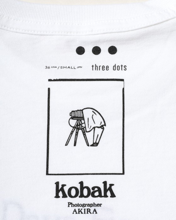three dotsコットン グラフィックフォトTシャツ【pier days/Graphic tee】11l