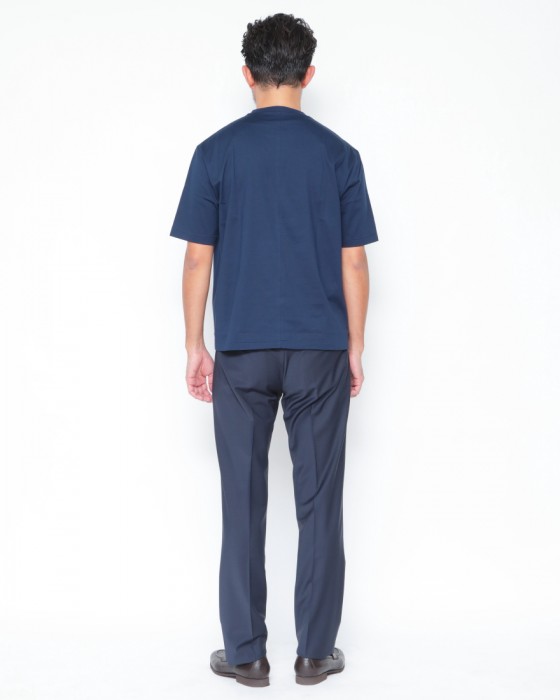 three dotsスビンコットン クルーネック Tシャツ【Suvin 28 jersey】03l