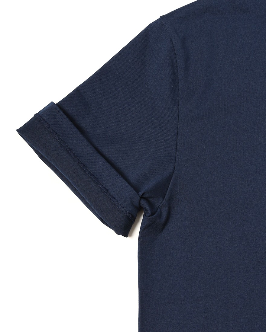 three dotsスビンコットン クルーネック Tシャツ【Suvin 28 jersey】12l