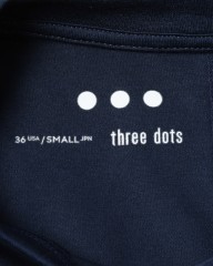 three dotsスビンコットン クルーネック Tシャツ【Suvin 28 jersey】mb_13l