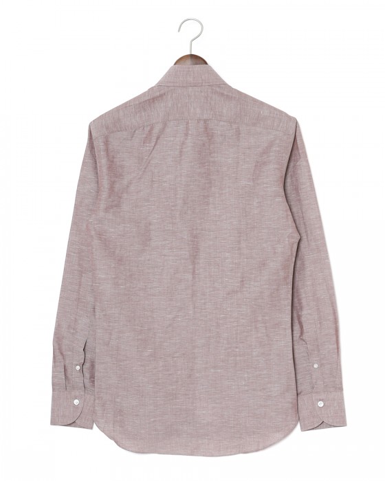 BORRIELLOコットンリネン ソリッド セミワイドカラーシャツ【GAIOLA/ガイオラ】04l