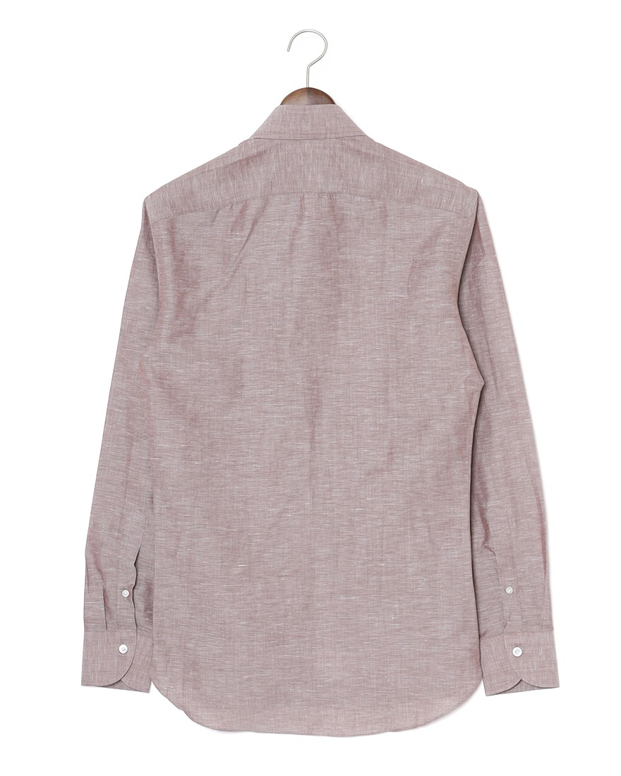 BORRIELLOコットンリネン ソリッド セミワイドカラーシャツ【GAIOLA/ガイオラ】04l