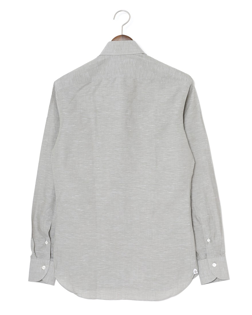 BORRIELLOコットンリネン ソリッド セミワイドカラーシャツ【GAIOLA/ガイオラ】05l