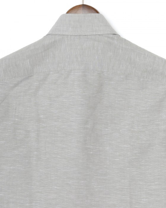 BORRIELLOコットンリネン ソリッド セミワイドカラーシャツ【GAIOLA/ガイオラ】09l