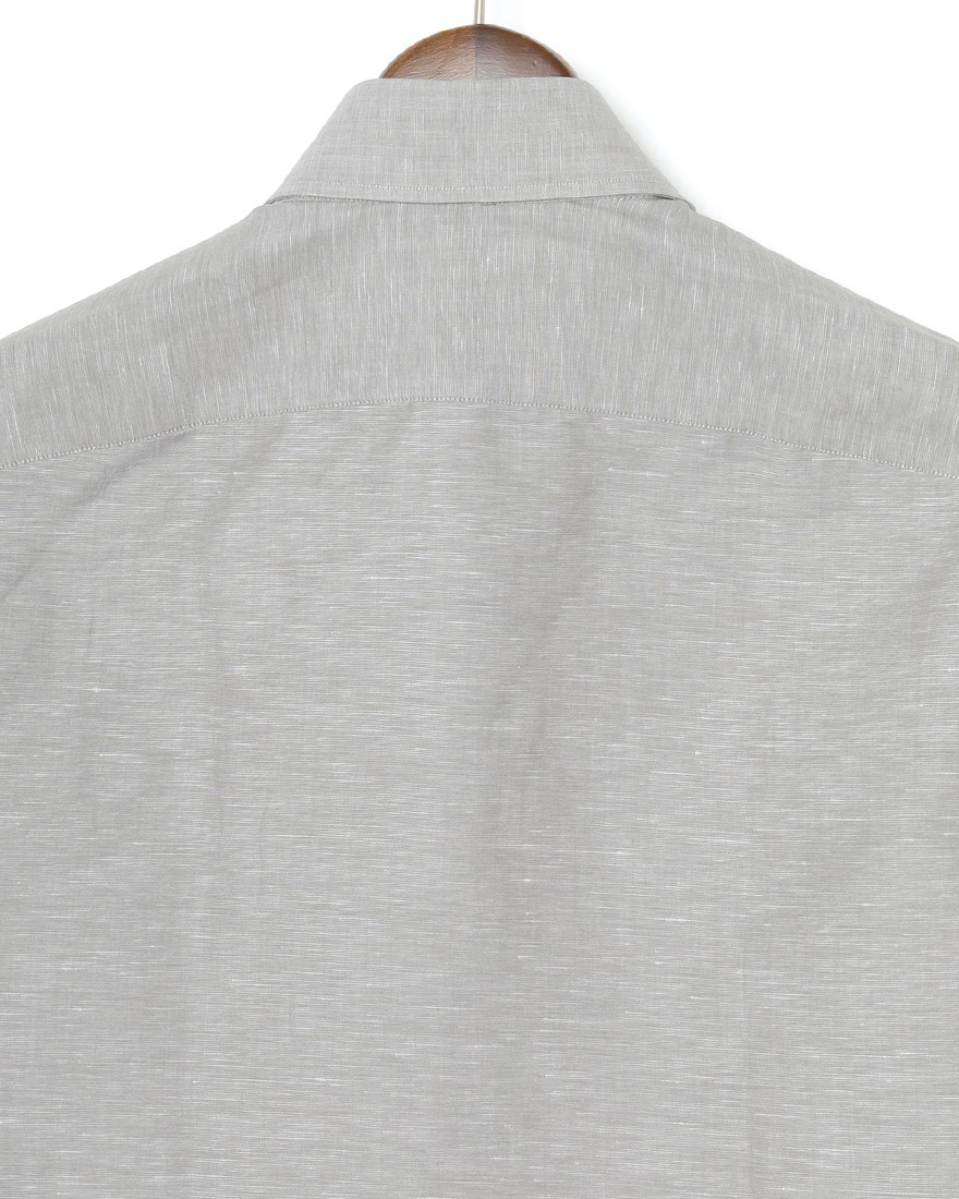 BORRIELLOコットンリネン ソリッド セミワイドカラーシャツ【GAIOLA/ガイオラ】09l