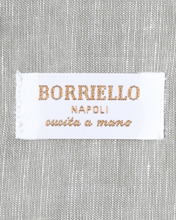 BORRIELLOコットンリネン ソリッド セミワイドカラーシャツ【GAIOLA/ガイオラ】11l