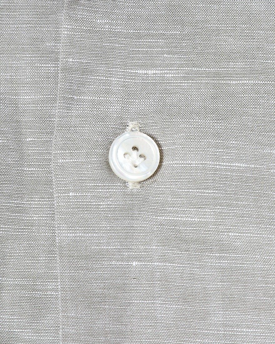 BORRIELLOコットンリネン ソリッド セミワイドカラーシャツ【GAIOLA/ガイオラ】12l