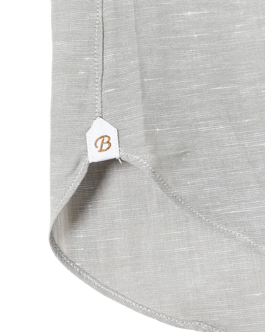 BORRIELLOコットンリネン ソリッド セミワイドカラーシャツ【GAIOLA/ガイオラ】13l