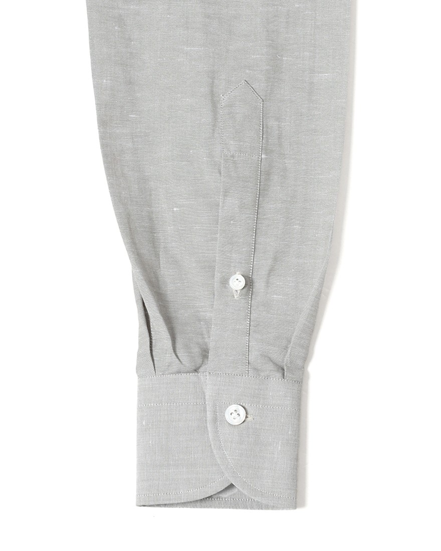 BORRIELLOコットンリネン ソリッド セミワイドカラーシャツ【GAIOLA/ガイオラ】15l