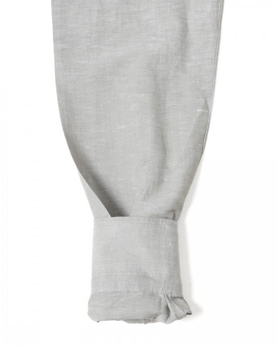 BORRIELLOコットンリネン ソリッド セミワイドカラーシャツ【GAIOLA/ガイオラ】16l