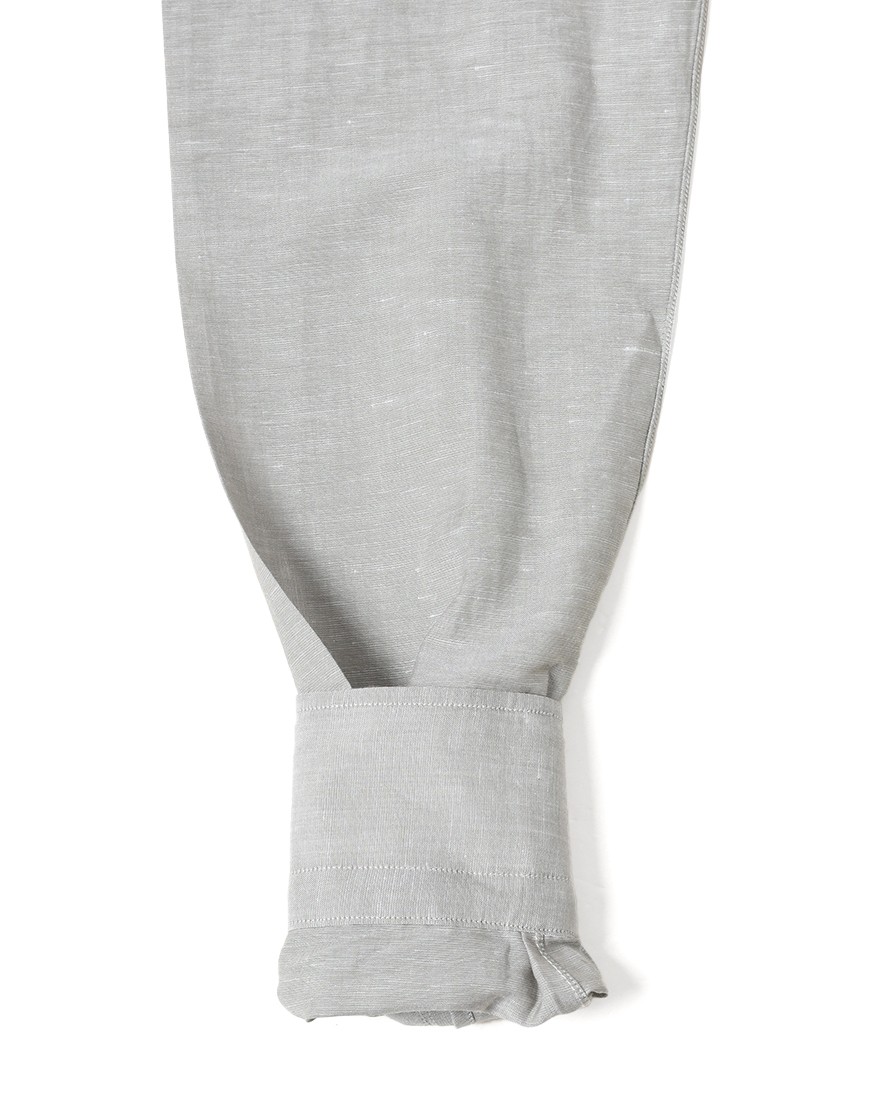 BORRIELLOコットンリネン ソリッド セミワイドカラーシャツ【GAIOLA/ガイオラ】16l