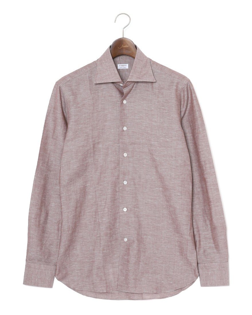BORRIELLOコットンリネン ソリッド セミワイドカラーシャツ【GAIOLA/ガイオラ】c0