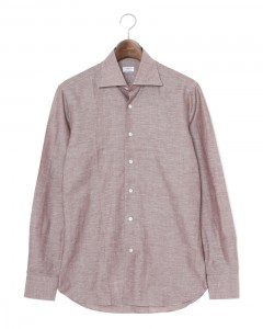 コットンリネン ソリッド セミワイドカラーシャツ【GAIOLA/ガイオラ】