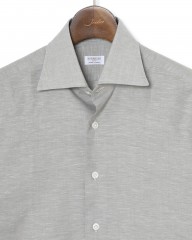 BORRIELLOコットンリネン ソリッド セミワイドカラーシャツ【GAIOLA/ガイオラ】mb_06l