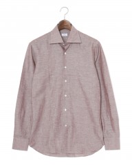 BORRIELLOコットンリネン ソリッド セミワイドカラーシャツ【GAIOLA/ガイオラ】mb_c0