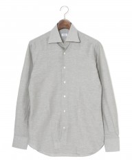 BORRIELLOコットンリネン ソリッド セミワイドカラーシャツ【GAIOLA/ガイオラ】mb_c1