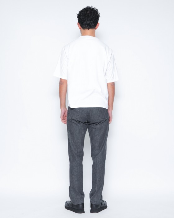 three dotsパウダリーコットン クルーネック ニットリブTシャツ【Powdery cotton】03l
