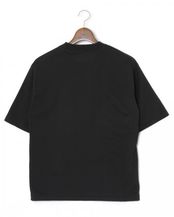 three dotsパウダリーコットン クルーネック ニットリブTシャツ【Powdery cotton】05l