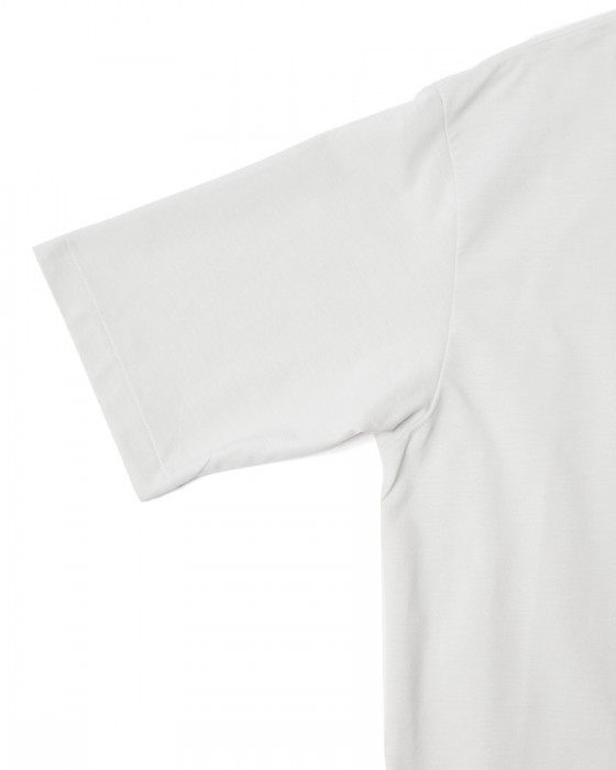three dotsパウダリーコットン クルーネック ニットリブTシャツ【Powdery cotton】11l