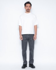 three dotsパウダリーコットン クルーネック ニットリブTシャツ【Powdery cotton】mb_01l