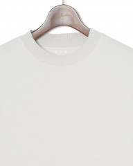 three dotsパウダリーコットン クルーネック ニットリブTシャツ【Powdery cotton】mb_07l