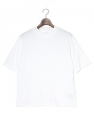 three dotsパウダリーコットン クルーネック ニットリブTシャツ【Powdery cotton】mb_c0
