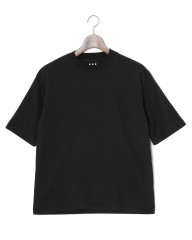 three dotsパウダリーコットン クルーネック ニットリブTシャツ【Powdery cotton】mb_c1