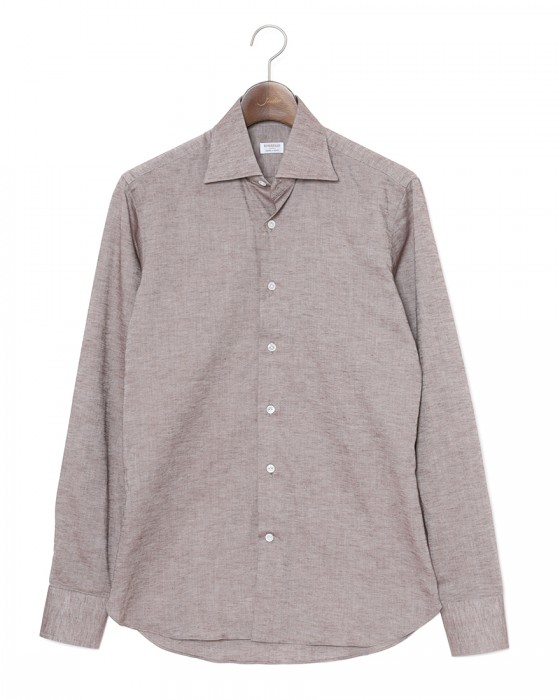 BORRIELLOコットンリネン セミワイドカラー シャツ【GAIOLA/ガイオラ】ma