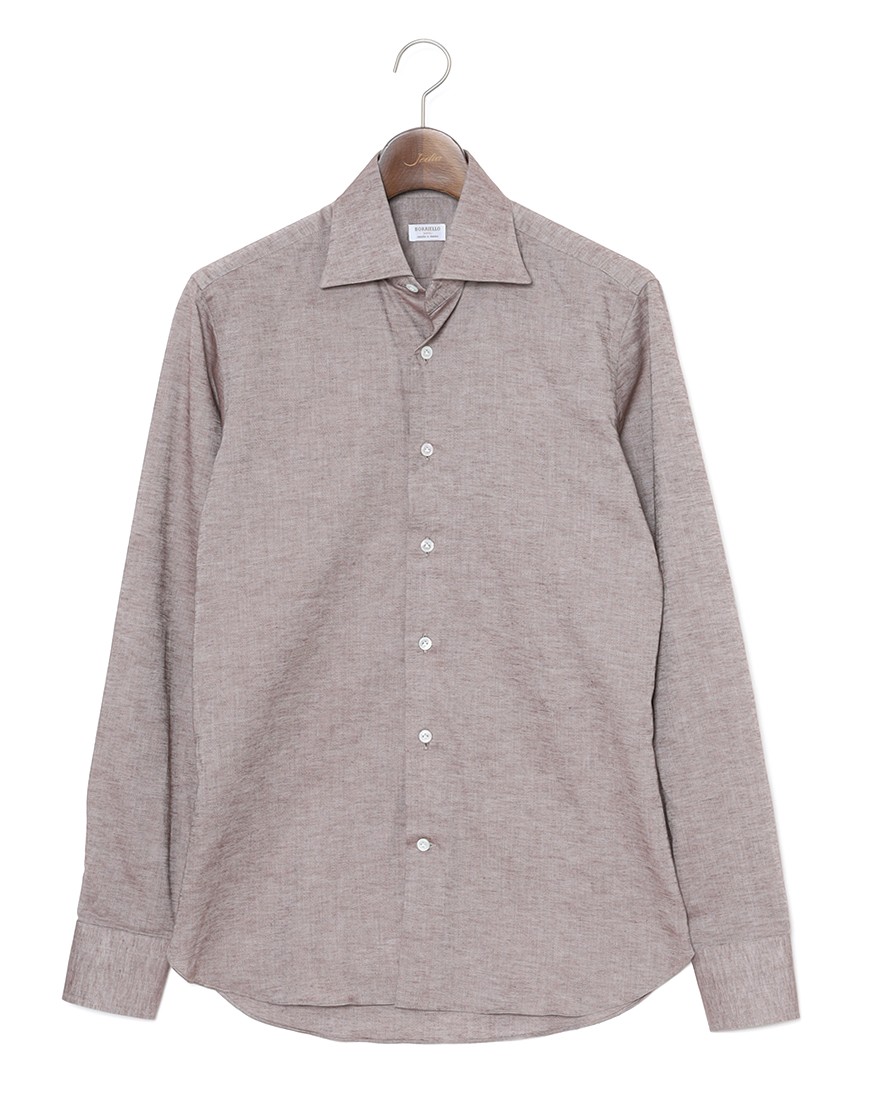 BORRIELLOコットンリネン セミワイドカラー シャツ【GAIOLA/ガイオラ】ma