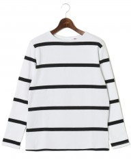 MAISON CORNICHON(メゾン コルニション)プルオーバー ボートネック ボーダーカットソー【Basque Shirt】