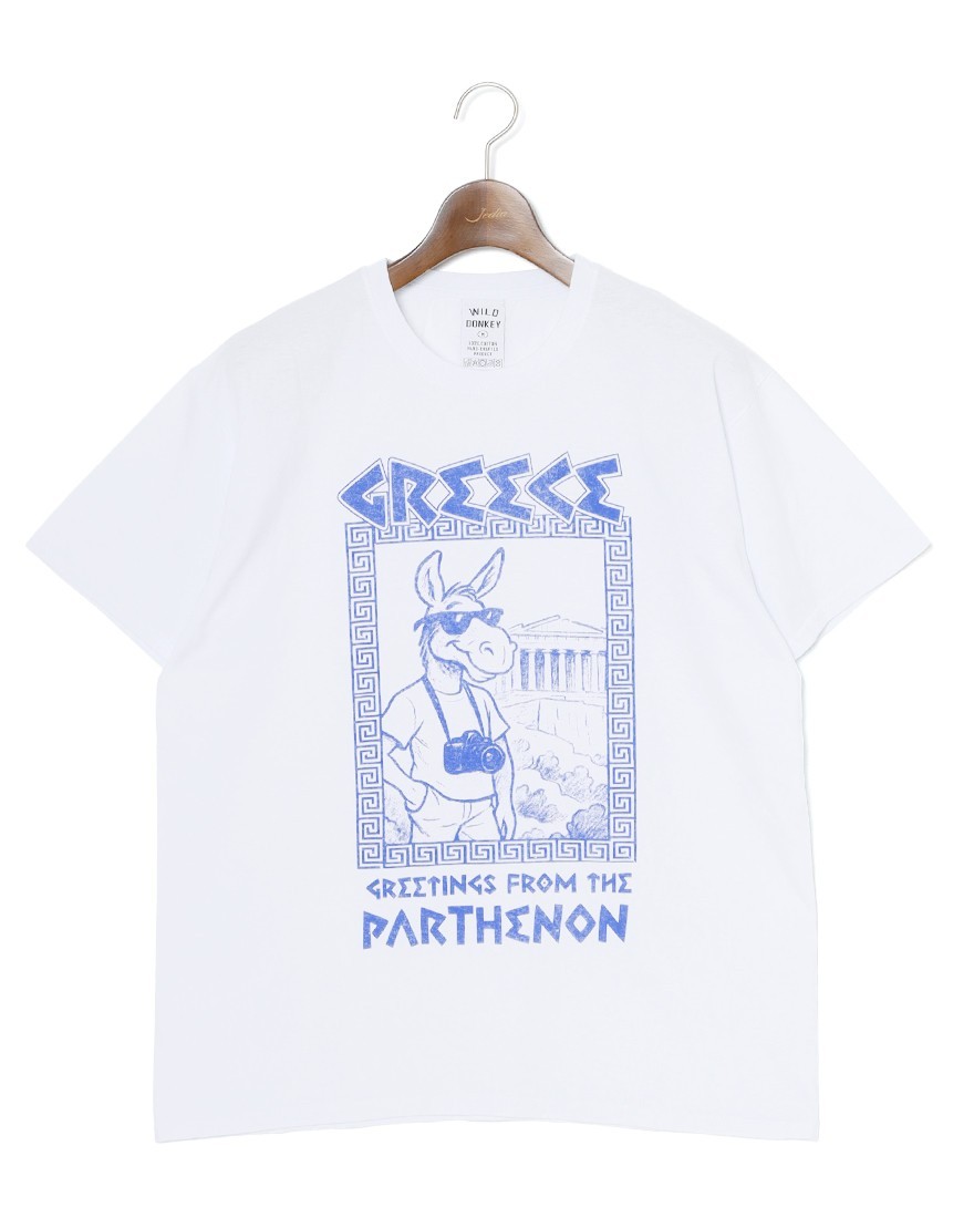WILD DONKEYプリントTシャツ【JERRY IN GREECE TSHIRT】ma