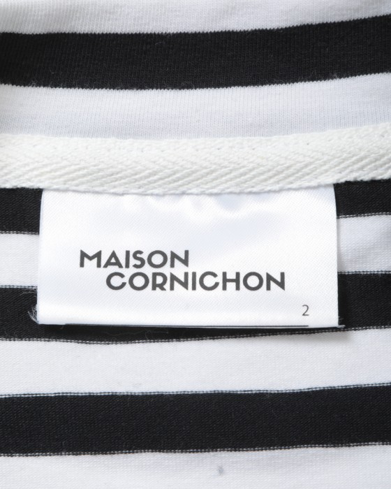 MAISON CORNICHONボーダーカットソー【New Border】08l