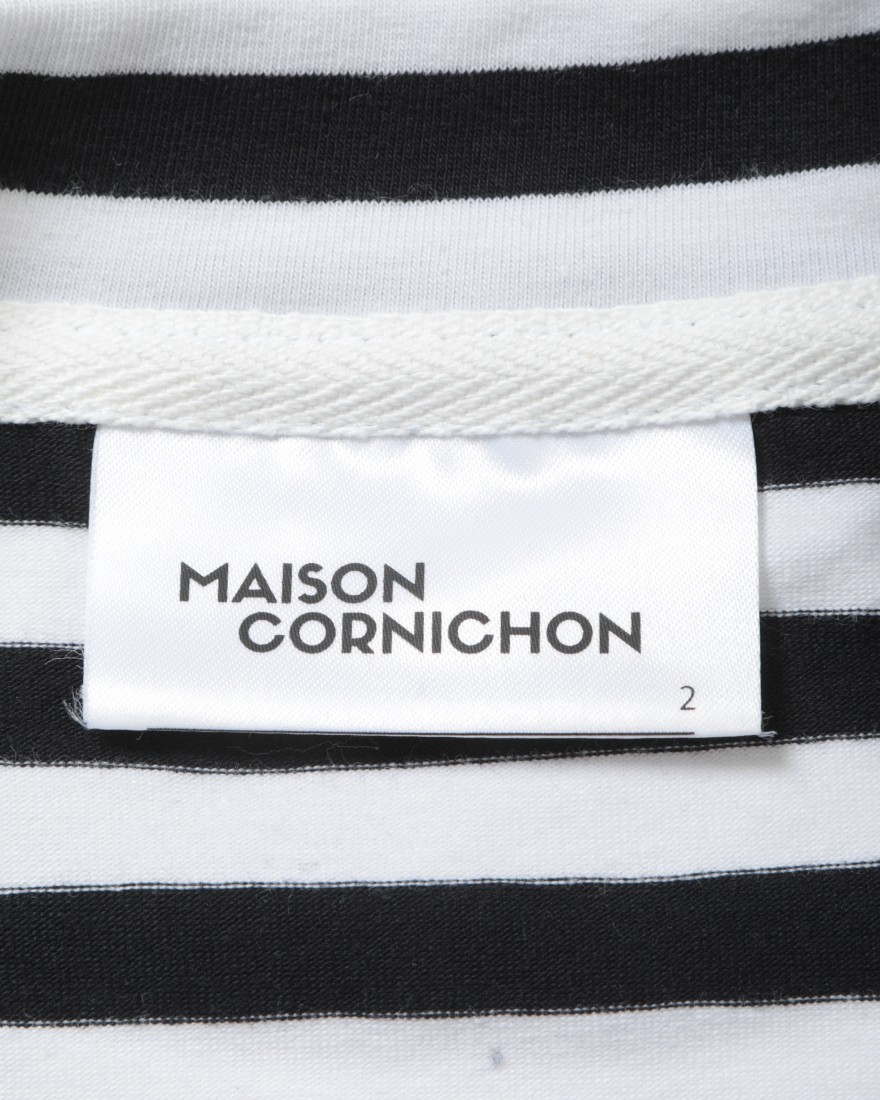 MAISON CORNICHONボーダーカットソー【New Border】08l
