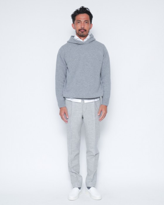Rencontrantカシミヤ混ウール スウェットパーカー13l
