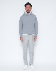 Rencontrantカシミヤ混ウール スウェットパーカーmb_13l