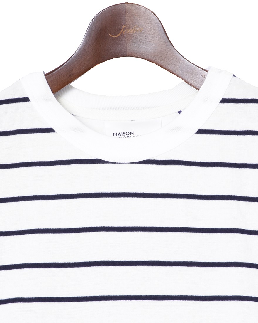 MAISON CORNICHONコットンストライプTee【Classic cancale】02l