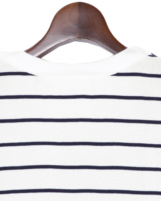 MAISON CORNICHONコットンストライプTee【Classic cancale】04l