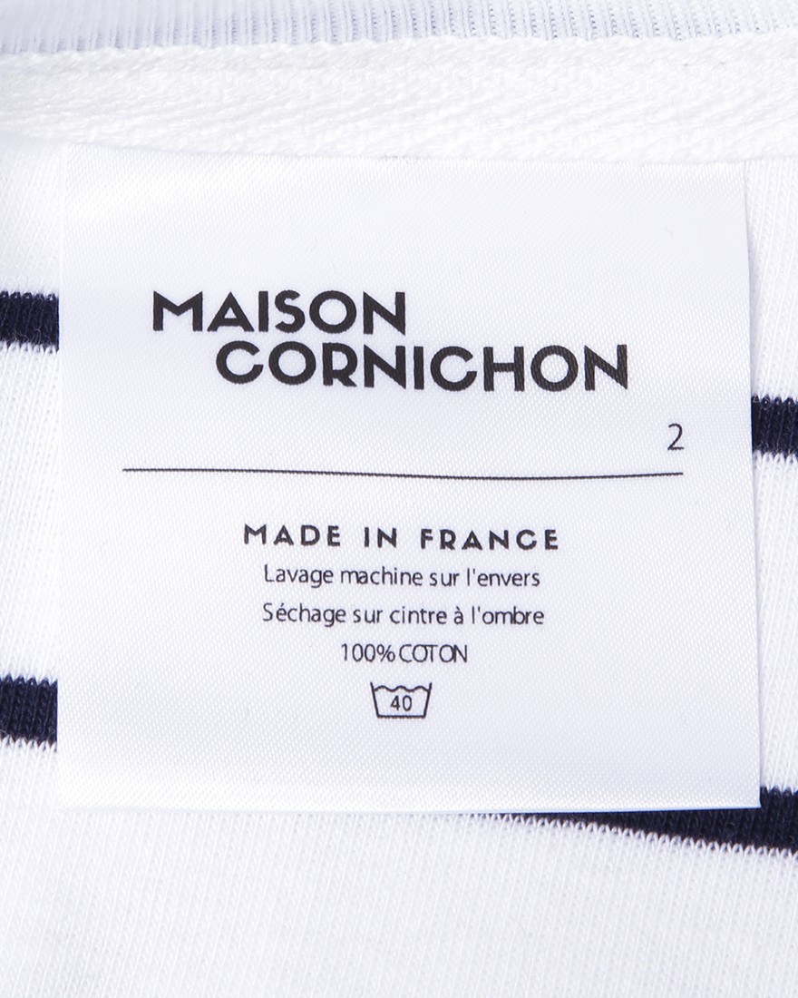 MAISON CORNICHONコットンストライプTee【Classic cancale】06l