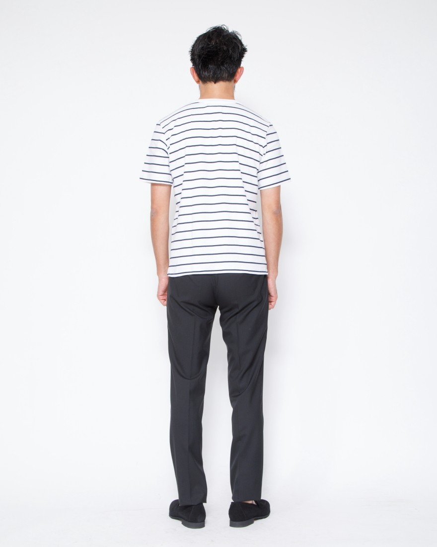 MAISON CORNICHONコットンストライプTee【Classic cancale】14l