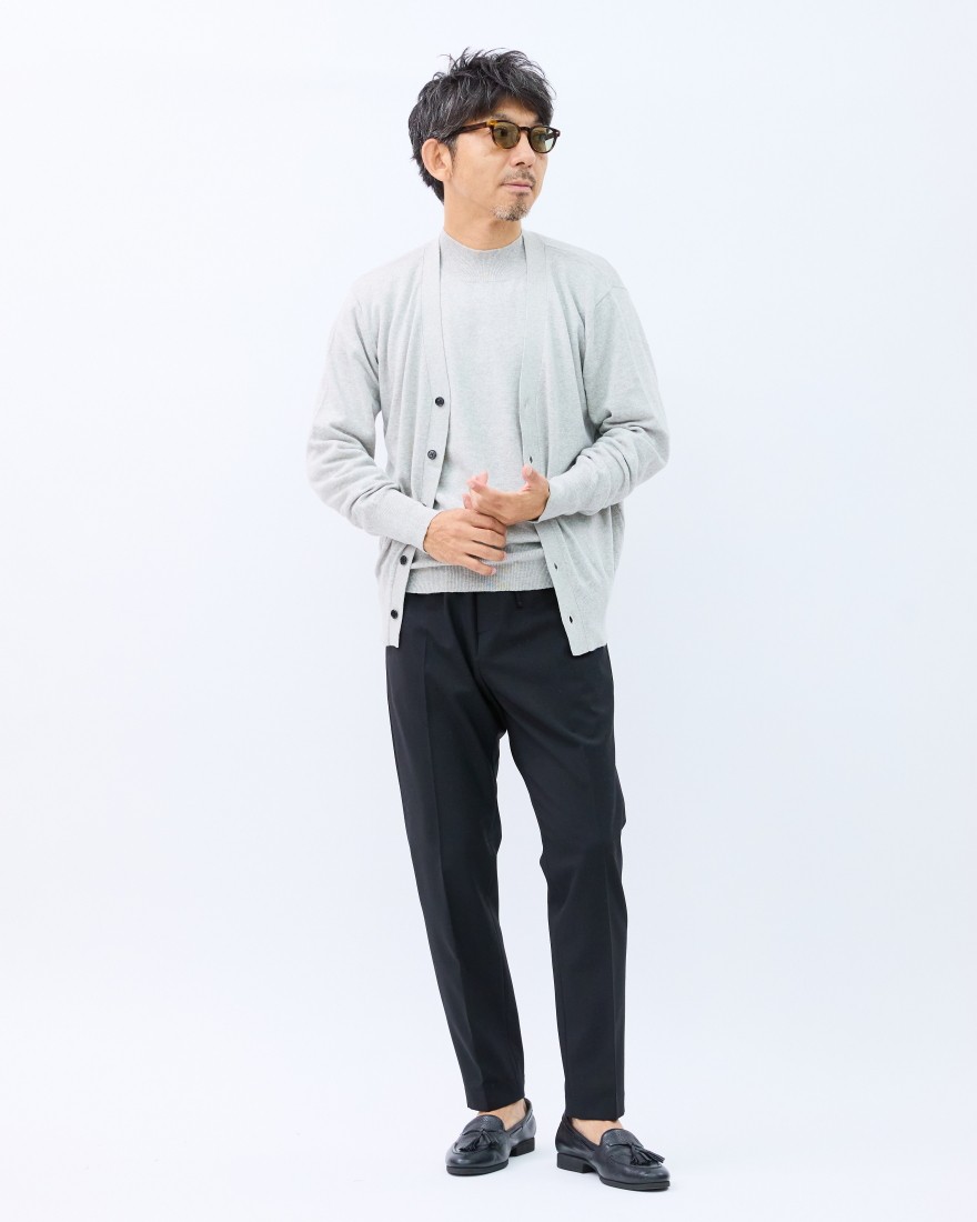 Rencontrantカシミヤ混 ニットカーディガンma