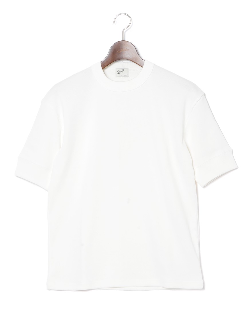 BONFILクルーネック リブ Tシャツc0