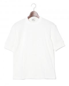 クルーネック リブ Tシャツ