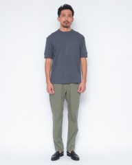 BONFILクルーネック リブ Tシャツmb_14l